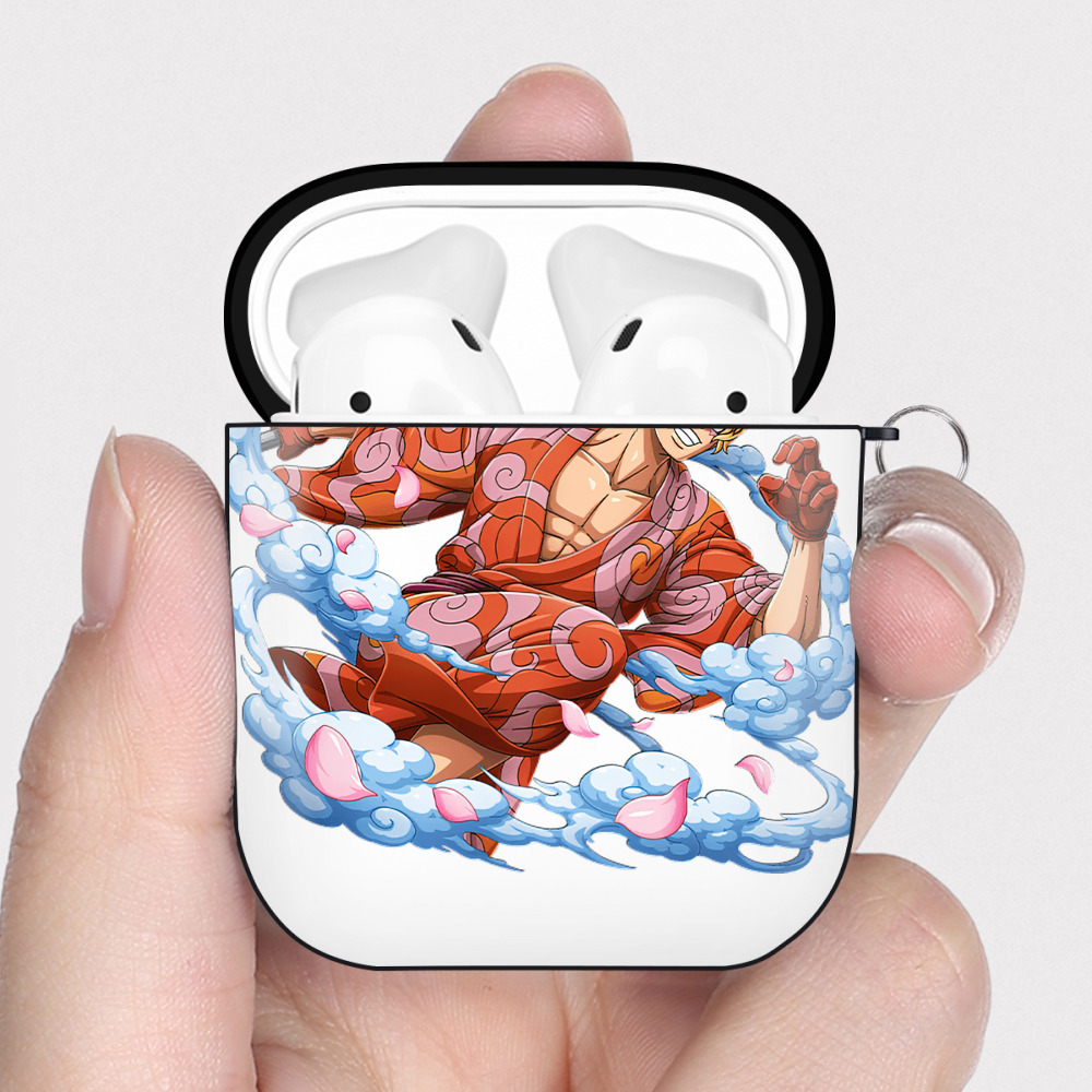 ワンピース サンジ ONE PIECE Sanji AirPods 第2世代保護ケース ハードシェル ブラック 耐衝撃・防指紋・カラビナ付き