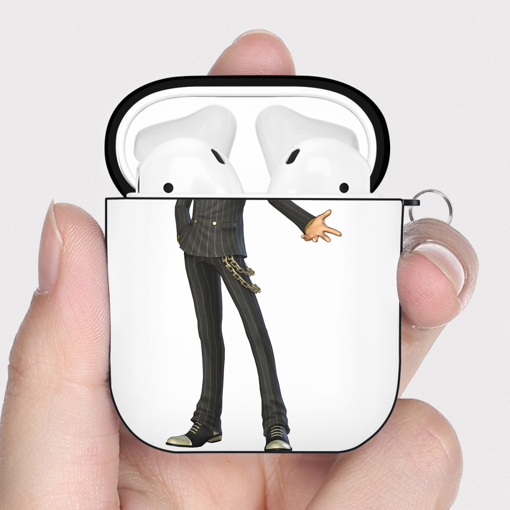ワンピース サンジ ONE PIECE Sanji AirPods 第2世代保護ケース ハードシェル ブラック 耐衝撃・防指紋・カラビナ付き