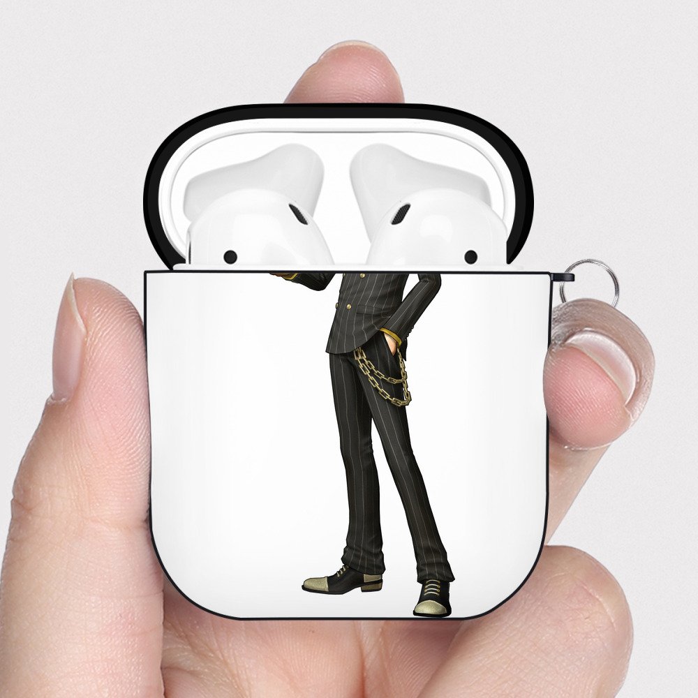 ワンピース サンジ ONE PIECE Sanji AirPods 第2世代保護ケース ハードシェル ブラック 耐衝撃・防指紋・カラビナ付き