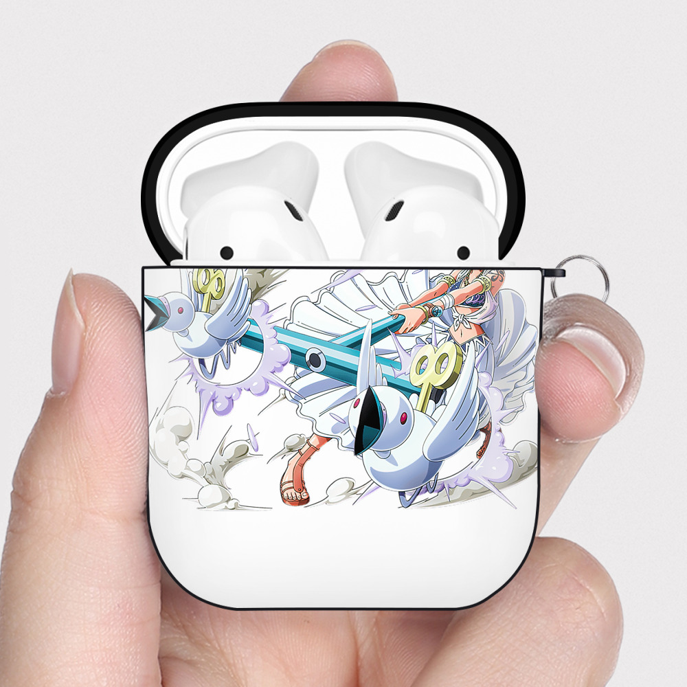 ワンピース ナミ ONE PIECE Nami AirPods 第2世代保護ケース ハードシェル ブラック 耐衝撃・防指紋・カラビナ付き