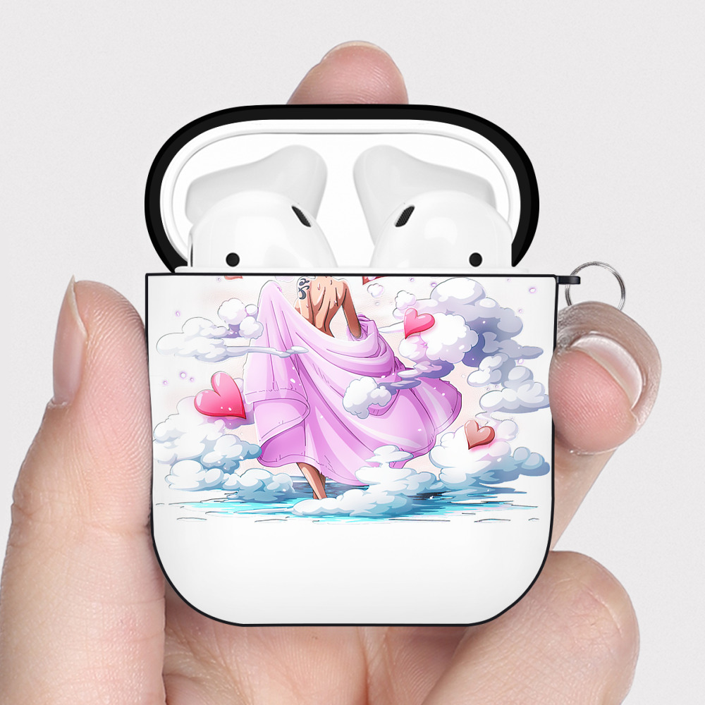 ワンピース ナミ ONE PIECE Nami AirPods 第2世代保護ケース ハードシェル ブラック 耐衝撃・防指紋・カラビナ付き