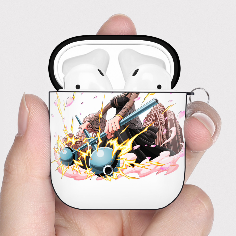 ワンピース ナミ ONE PIECE Nami AirPods 第2世代保護ケース ハードシェル ブラック 耐衝撃・防指紋・カラビナ付き