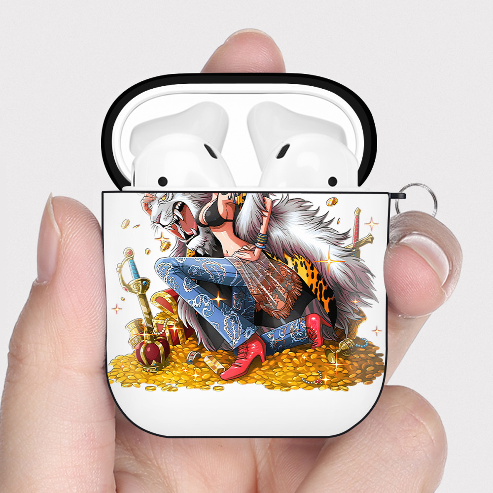 ワンピース ナミ ONE PIECE Nami AirPods 第2世代保護ケース ハードシェル ブラック 耐衝撃・防指紋・カラビナ付き