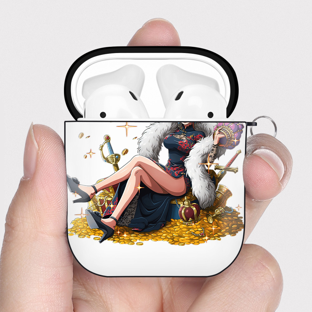 ワンピース ナミ ONE PIECE Nami AirPods 第2世代保護ケース ハードシェル ブラック 耐衝撃・防指紋・カラビナ付き