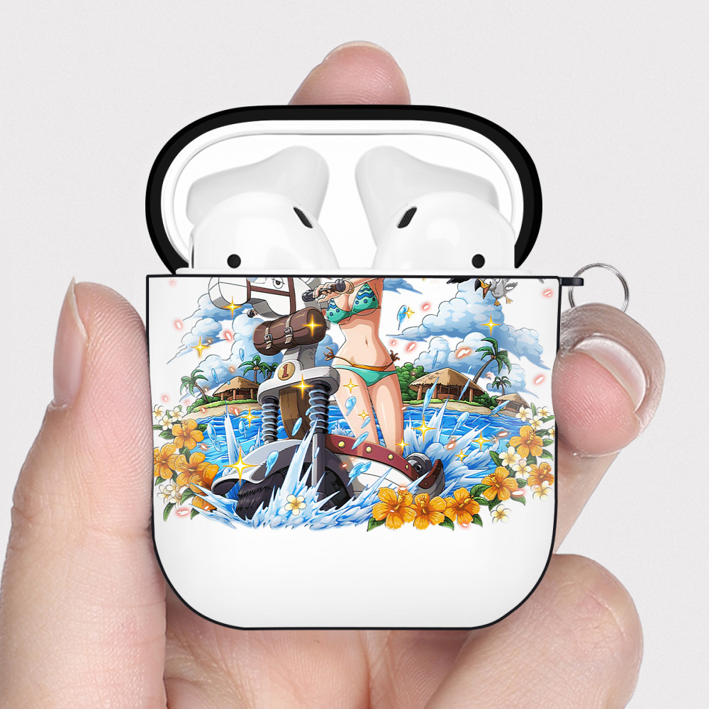 ワンピース ナミ ONE PIECE Nami AirPods 第2世代保護ケース ハードシェル ブラック 耐衝撃・防指紋・カラビナ付き