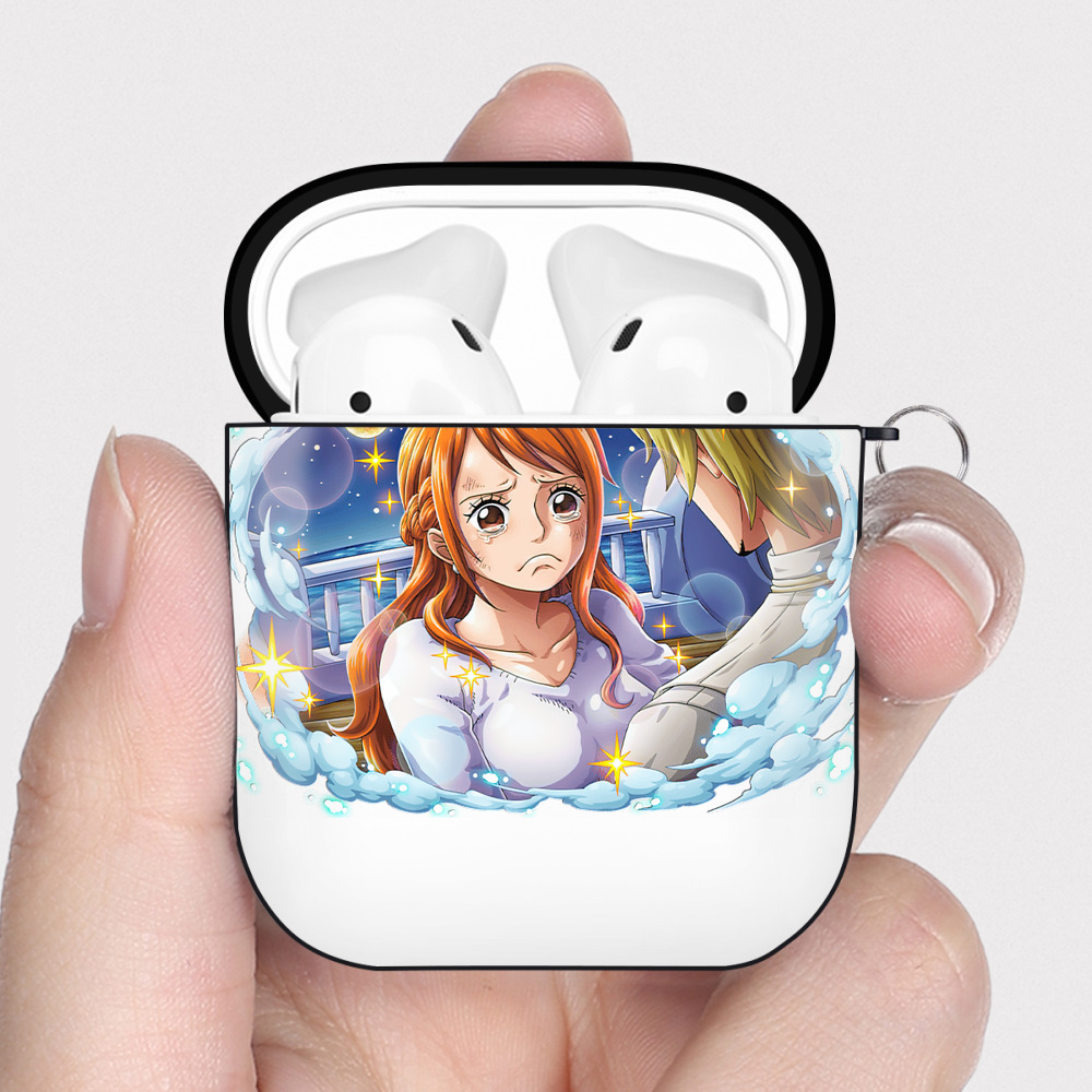 ワンピース ナミ ONE PIECE Nami AirPods 第2世代保護ケース ハードシェル ブラック 耐衝撃・防指紋・カラビナ付き