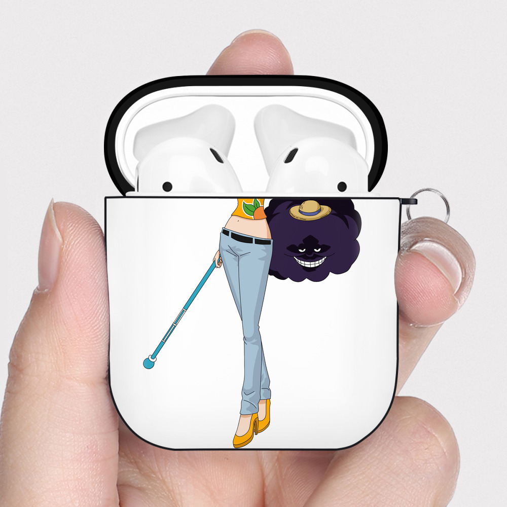 ワンピース ナミ ONE PIECE Nami AirPods 第2世代保護ケース ハードシェル ブラック 耐衝撃・防指紋・カラビナ付き