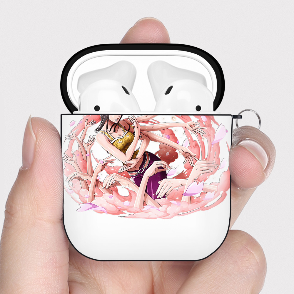 ワンピース ニコ・ロビン ONE PIECE Nico Robin AirPods 第2世代保護ケース ハードシェル ブラック 耐衝撃・防指紋・カラビナ付き