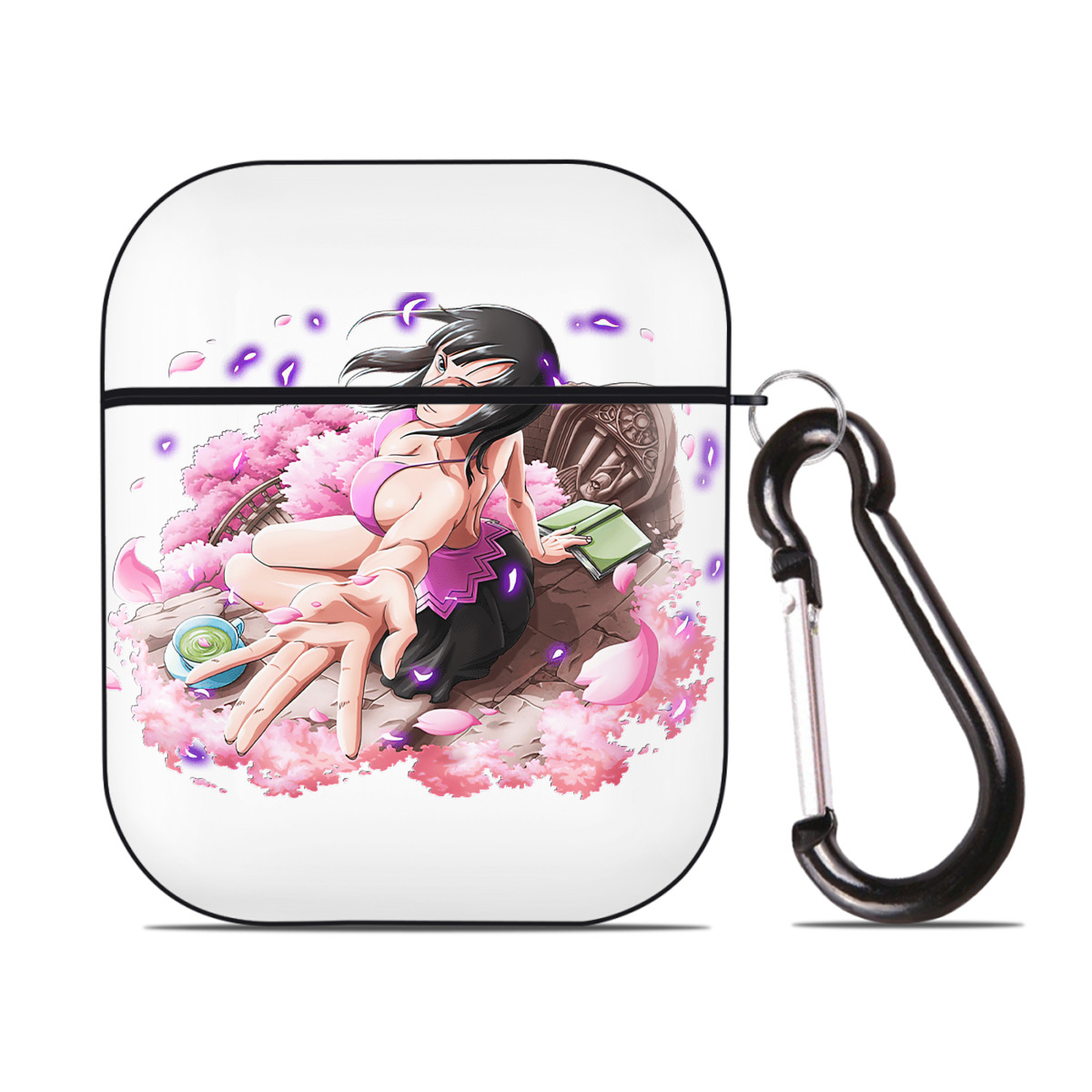ワンピース ニコ・ロビン ONE PIECE Nico Robin AirPods 第2世代保護ケース ハードシェル ブラック 耐衝撃・防指紋・カラビナ付き