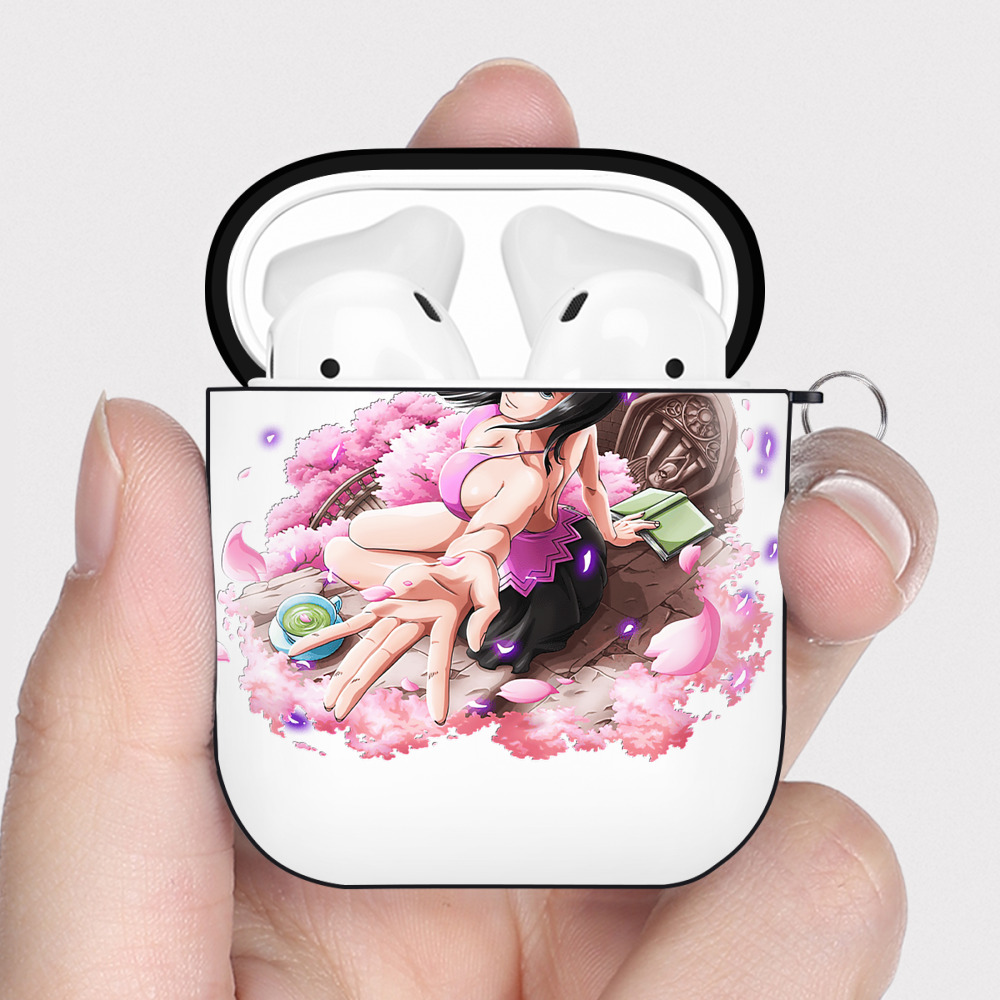ワンピース ニコ・ロビン ONE PIECE Nico Robin AirPods 第2世代保護ケース ハードシェル ブラック 耐衝撃・防指紋・カラビナ付き