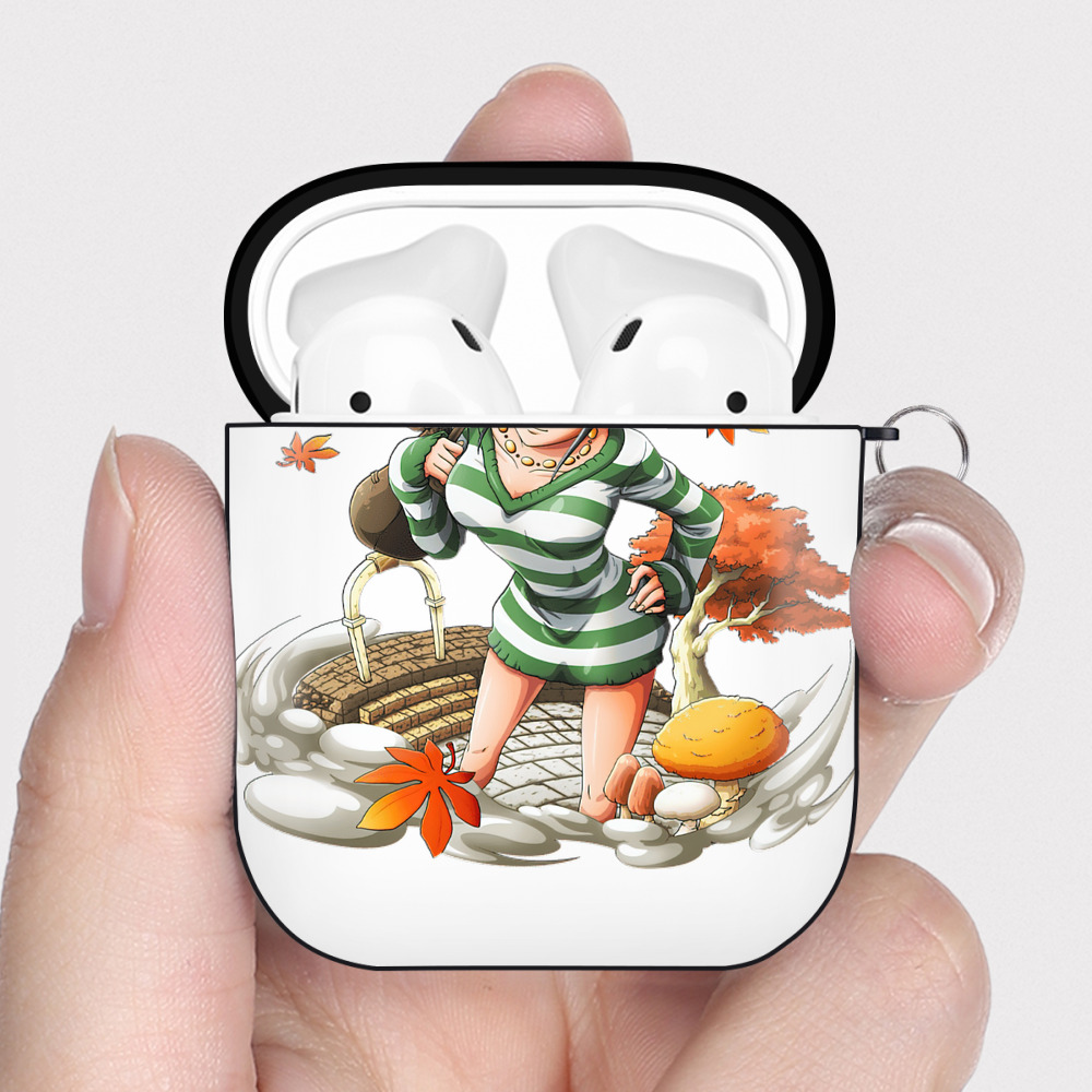 ワンピース ニコ・ロビン ONE PIECE Nico Robin AirPods 第2世代保護ケース ハードシェル ブラック 耐衝撃・防指紋・カラビナ付き