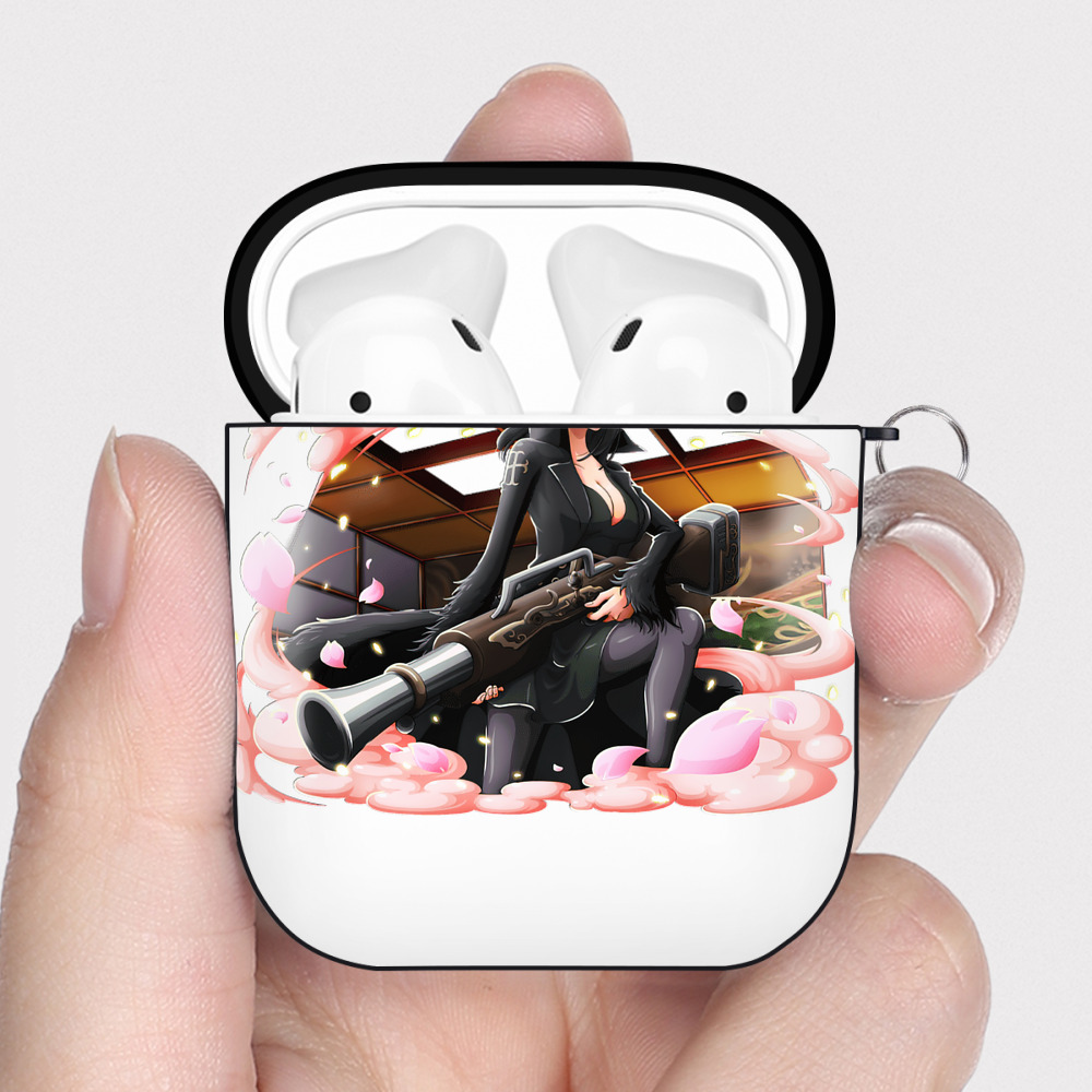 ワンピース ニコ・ロビン ONE PIECE Nico Robin AirPods 第2世代保護ケース ハードシェル ブラック 耐衝撃・防指紋・カラビナ付き
