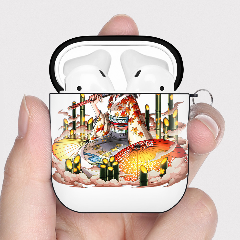 ワンピース ニコ・ロビン ONE PIECE Nico Robin AirPods 第2世代保護ケース ハードシェル ブラック 耐衝撃・防指紋・カラビナ付き
