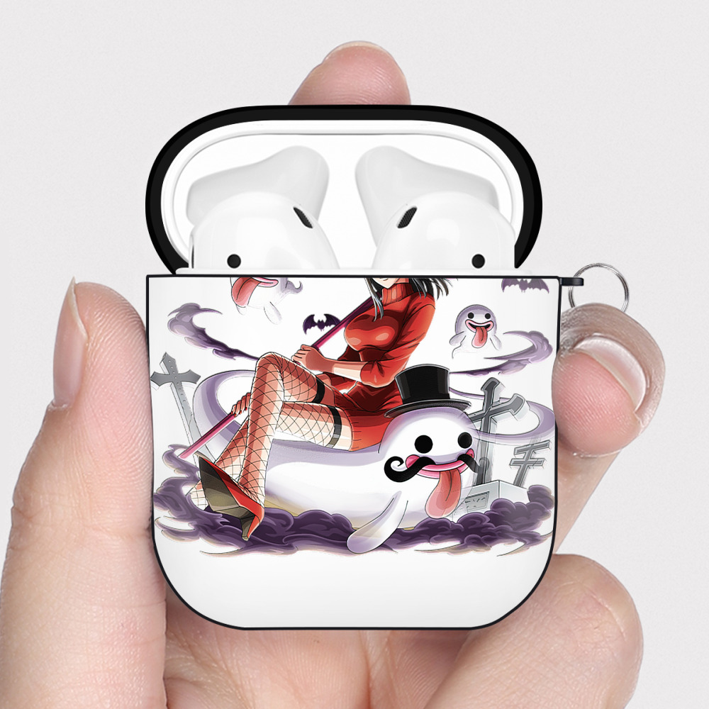 ワンピース ニコ・ロビン ONE PIECE Nico Robin AirPods 第2世代保護ケース ハードシェル ブラック 耐衝撃・防指紋・カラビナ付き