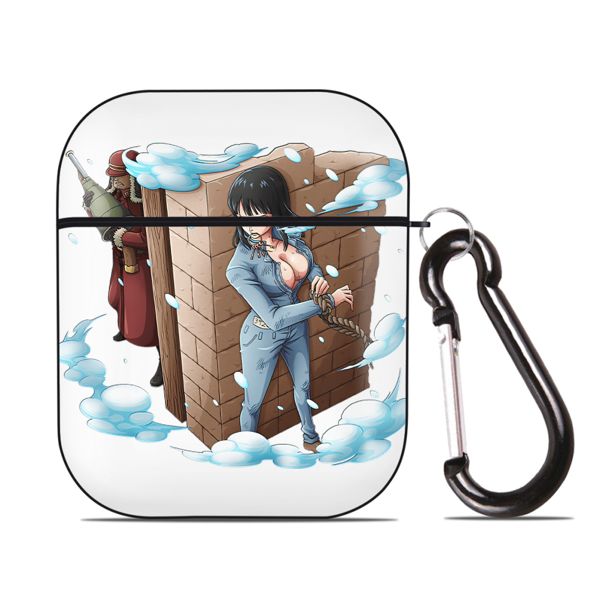 ワンピース ニコ・ロビン ONE PIECE Nico Robin AirPods 第2世代保護ケース ハードシェル ブラック 耐衝撃・防指紋・カラビナ付き