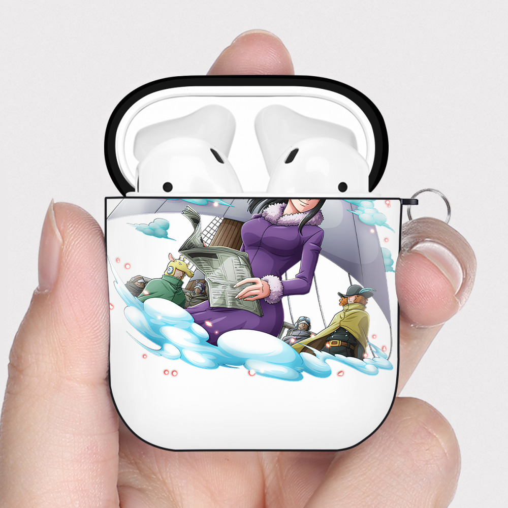 ワンピース ニコ・ロビン ONE PIECE Nico Robin AirPods 第2世代保護ケース ハードシェル ブラック 耐衝撃・防指紋・カラビナ付き