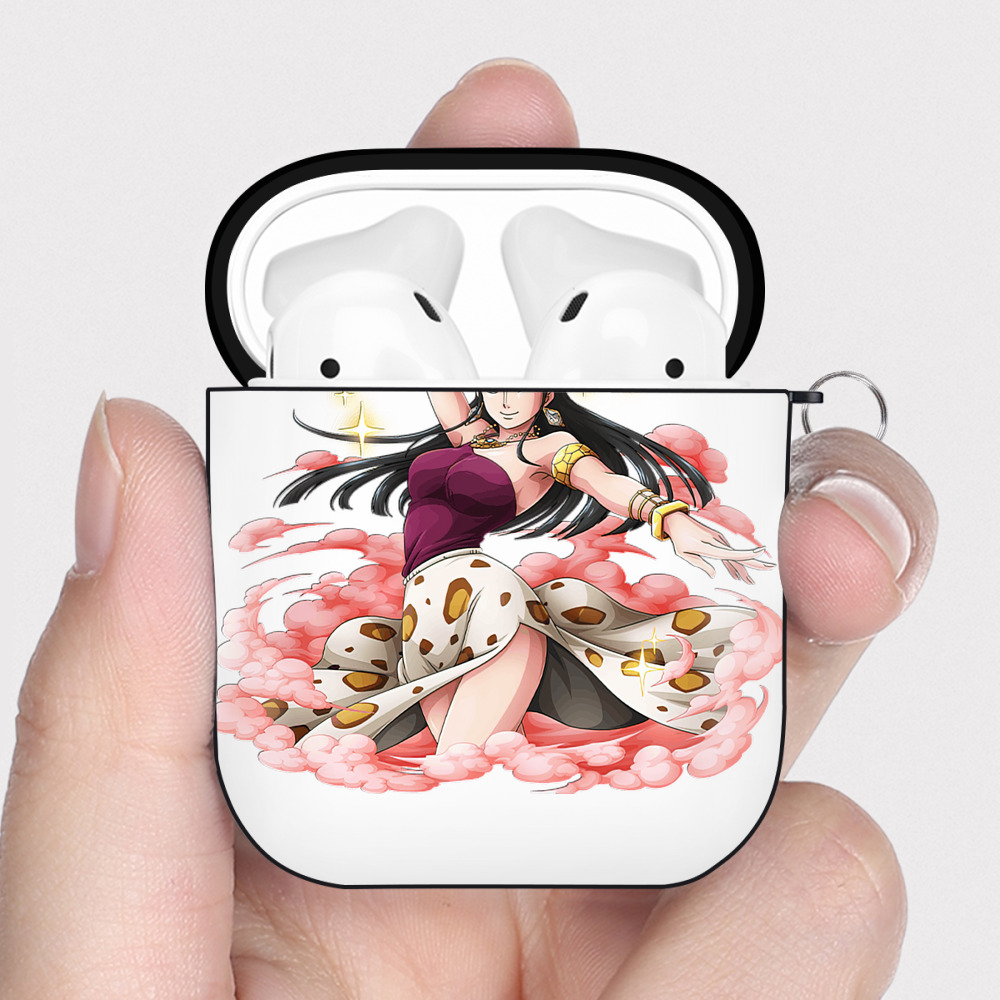 ワンピース ニコ・ロビン ONE PIECE Nico Robin AirPods 第2世代保護ケース ハードシェル ブラック 耐衝撃・防指紋・カラビナ付き