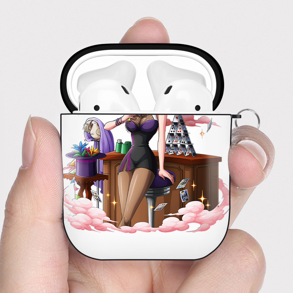 ワンピース ニコ・ロビン ONE PIECE Nico Robin AirPods 第2世代保護ケース ハードシェル ブラック 耐衝撃・防指紋・カラビナ付き
