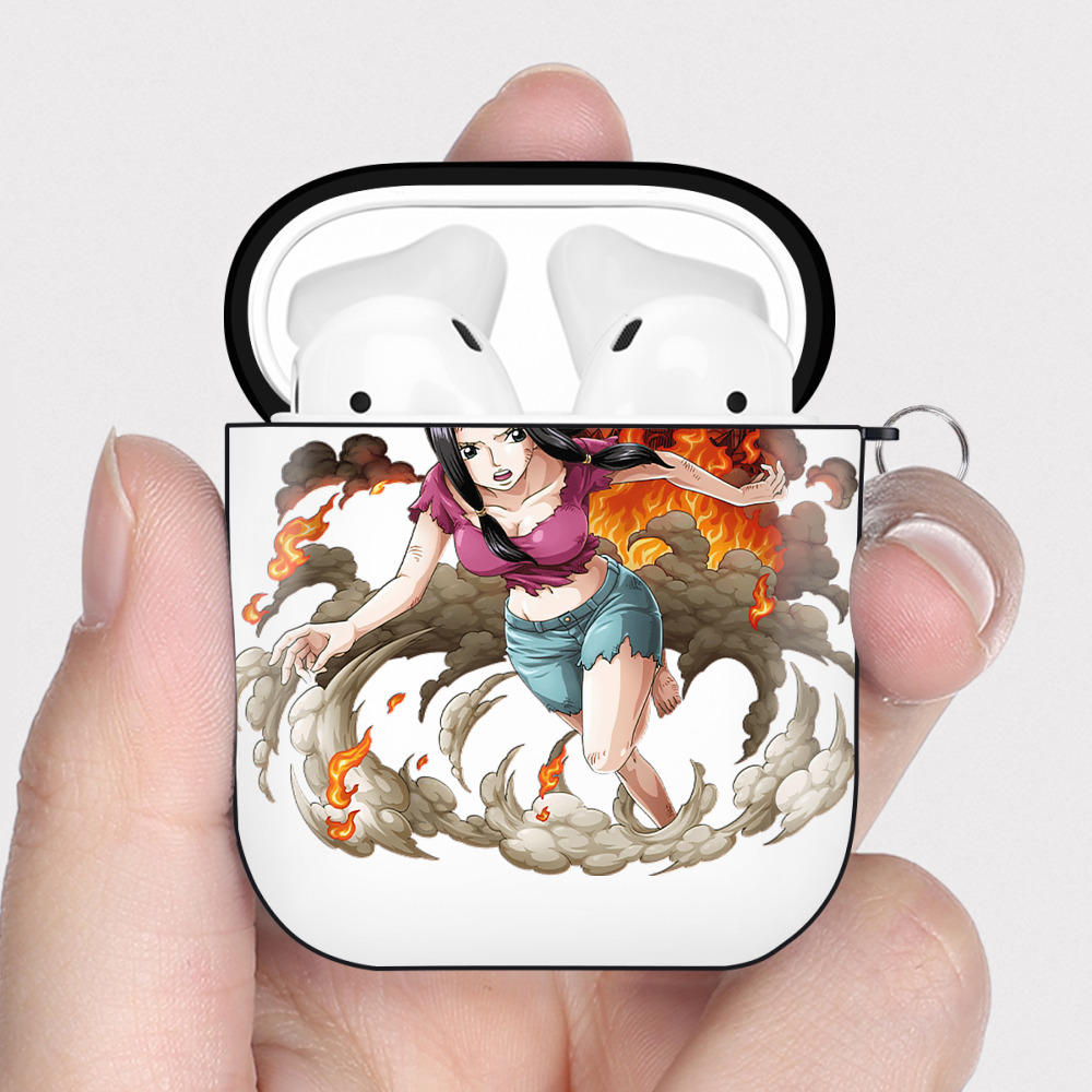 ワンピース ニコ・ロビン ONE PIECE Nico Robin AirPods 第2世代保護ケース ハードシェル ブラック 耐衝撃・防指紋・カラビナ付き