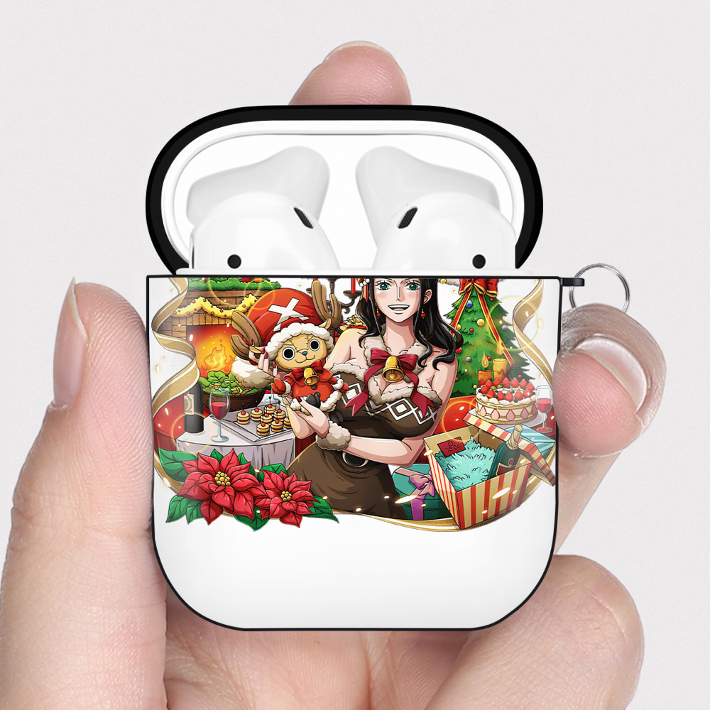 ワンピース ニコ・ロビン ONE PIECE Nico Robin AirPods 第2世代保護ケース ハードシェル ブラック 耐衝撃・防指紋・カラビナ付き