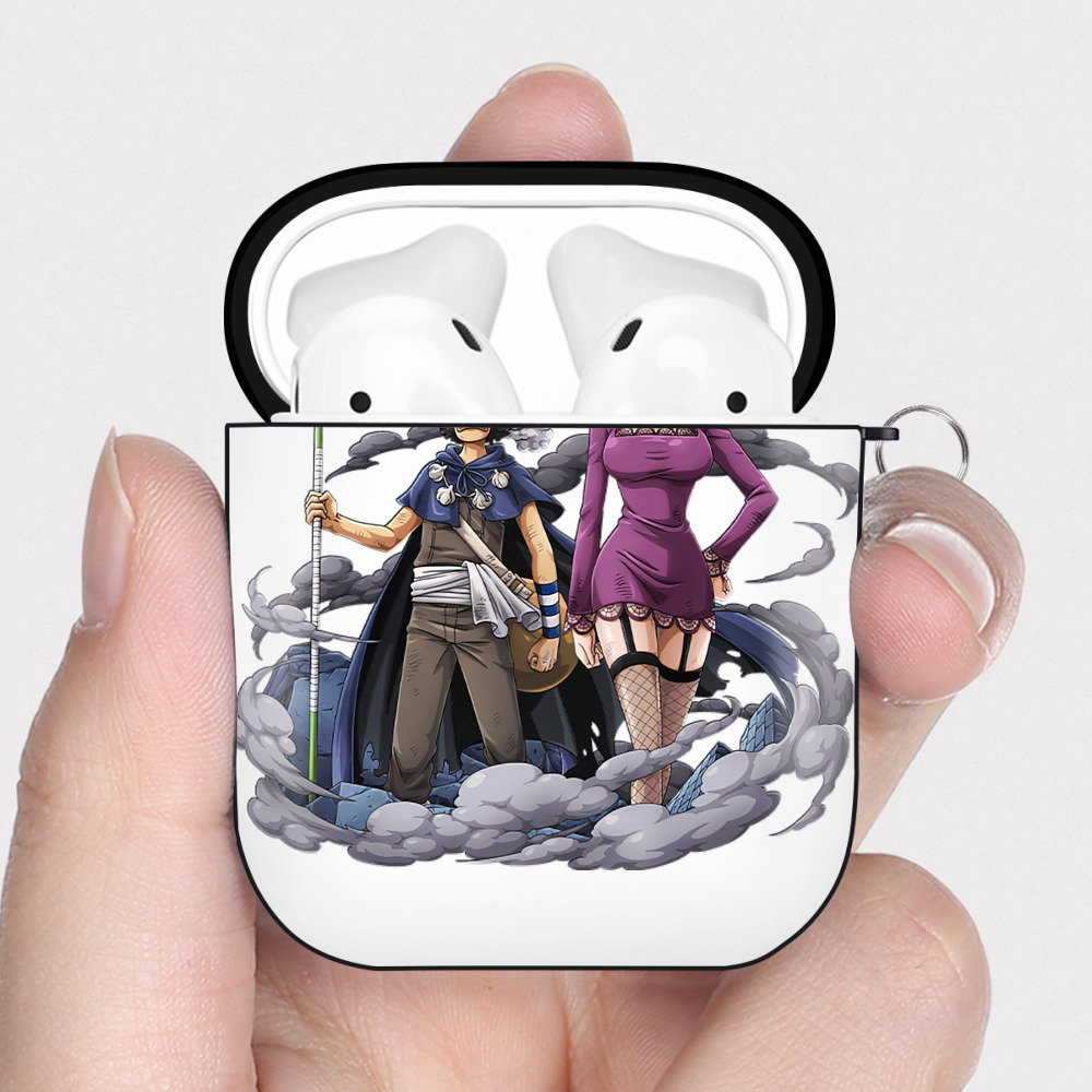ワンピース ニコ・ロビン ONE PIECE Nico Robin AirPods 第2世代保護ケース ハードシェル ブラック 耐衝撃・防指紋・カラビナ付き