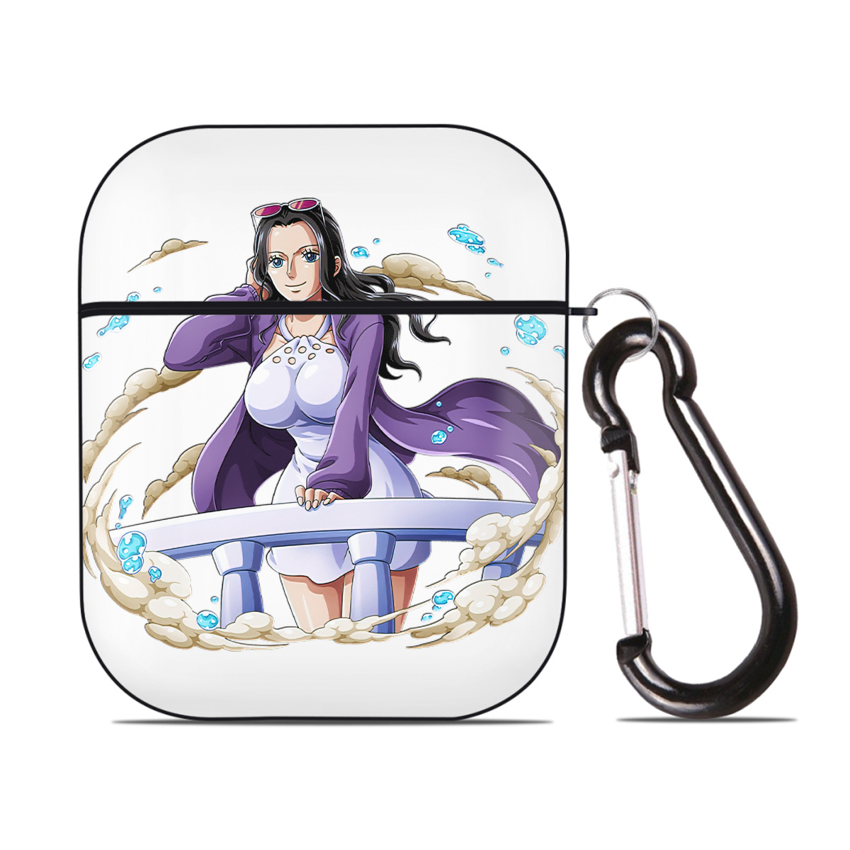 ワンピース ニコ・ロビン ONE PIECE Nico Robin AirPods 第2世代保護ケース ハードシェル ブラック 耐衝撃・防指紋・カラビナ付き