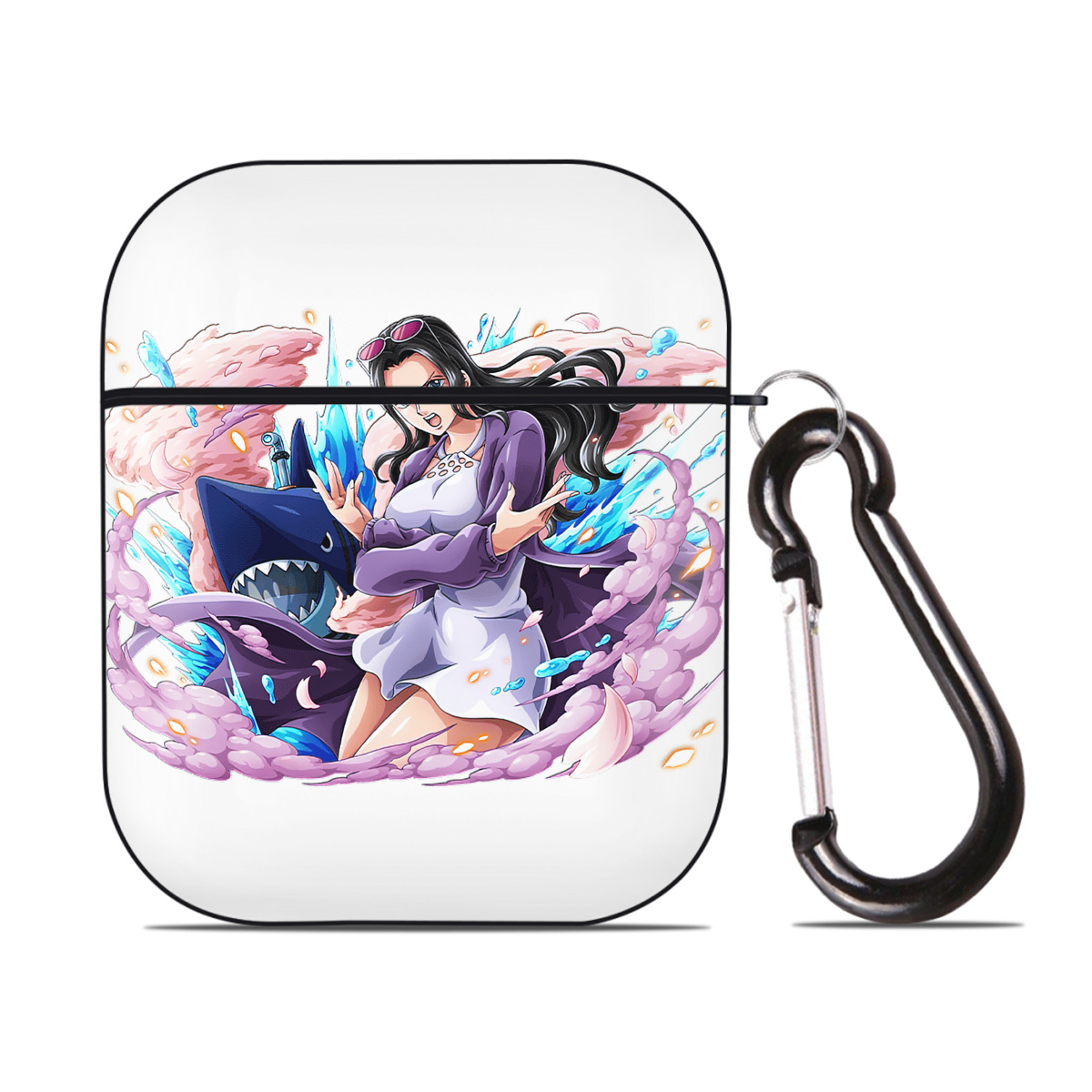 ワンピース ニコ・ロビン ONE PIECE Nico Robin AirPods 第2世代保護ケース ハードシェル ブラック 耐衝撃・防指紋・カラビナ付き