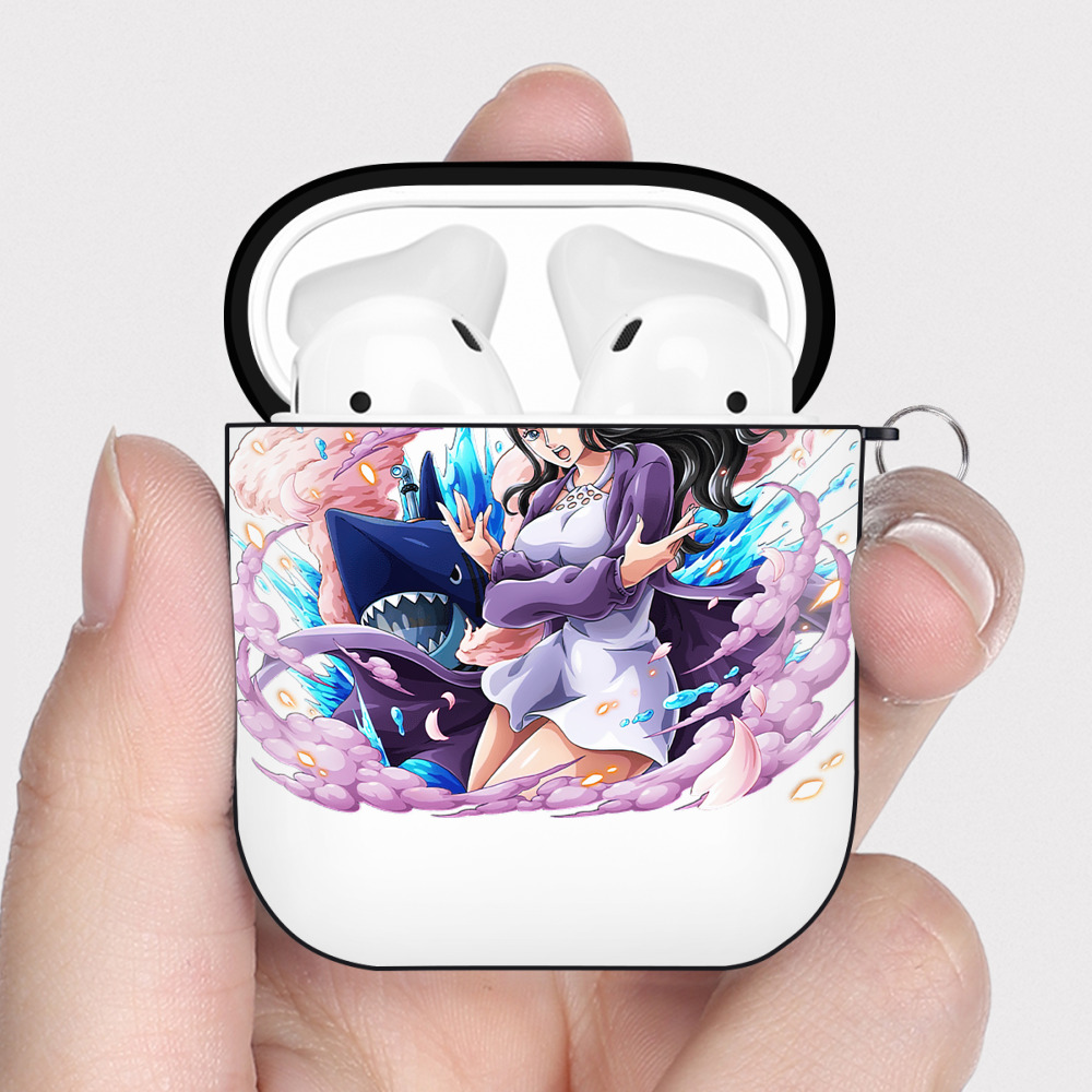 ワンピース ニコ・ロビン ONE PIECE Nico Robin AirPods 第2世代保護ケース ハードシェル ブラック 耐衝撃・防指紋・カラビナ付き