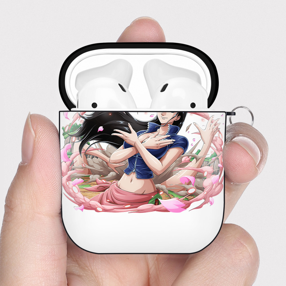 ワンピース ニコ・ロビン ONE PIECE Nico Robin AirPods 第2世代保護ケース ハードシェル ブラック 耐衝撃・防指紋・カラビナ付き