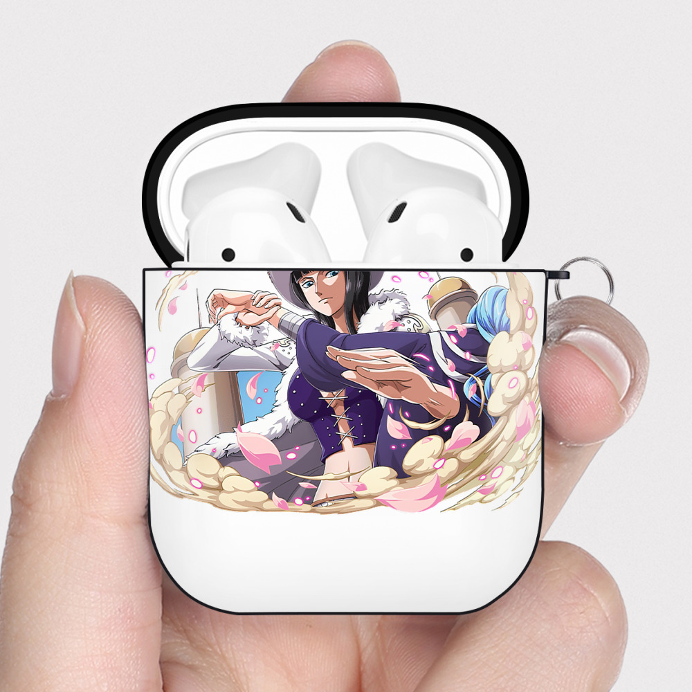 ワンピース ニコ・ロビン ONE PIECE Nico Robin AirPods 第2世代保護ケース ハードシェル ブラック 耐衝撃・防指紋・カラビナ付き