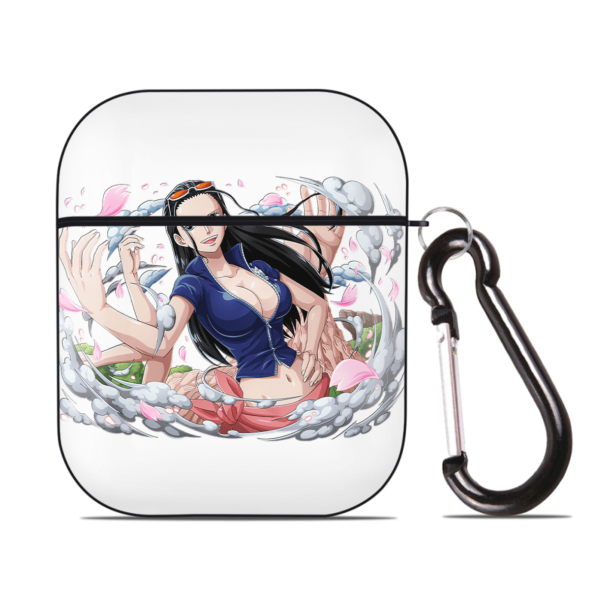 ワンピース ニコ・ロビン ONE PIECE Nico Robin AirPods 第2世代保護ケース ハードシェル ブラック 耐衝撃・防指紋・カラビナ付き