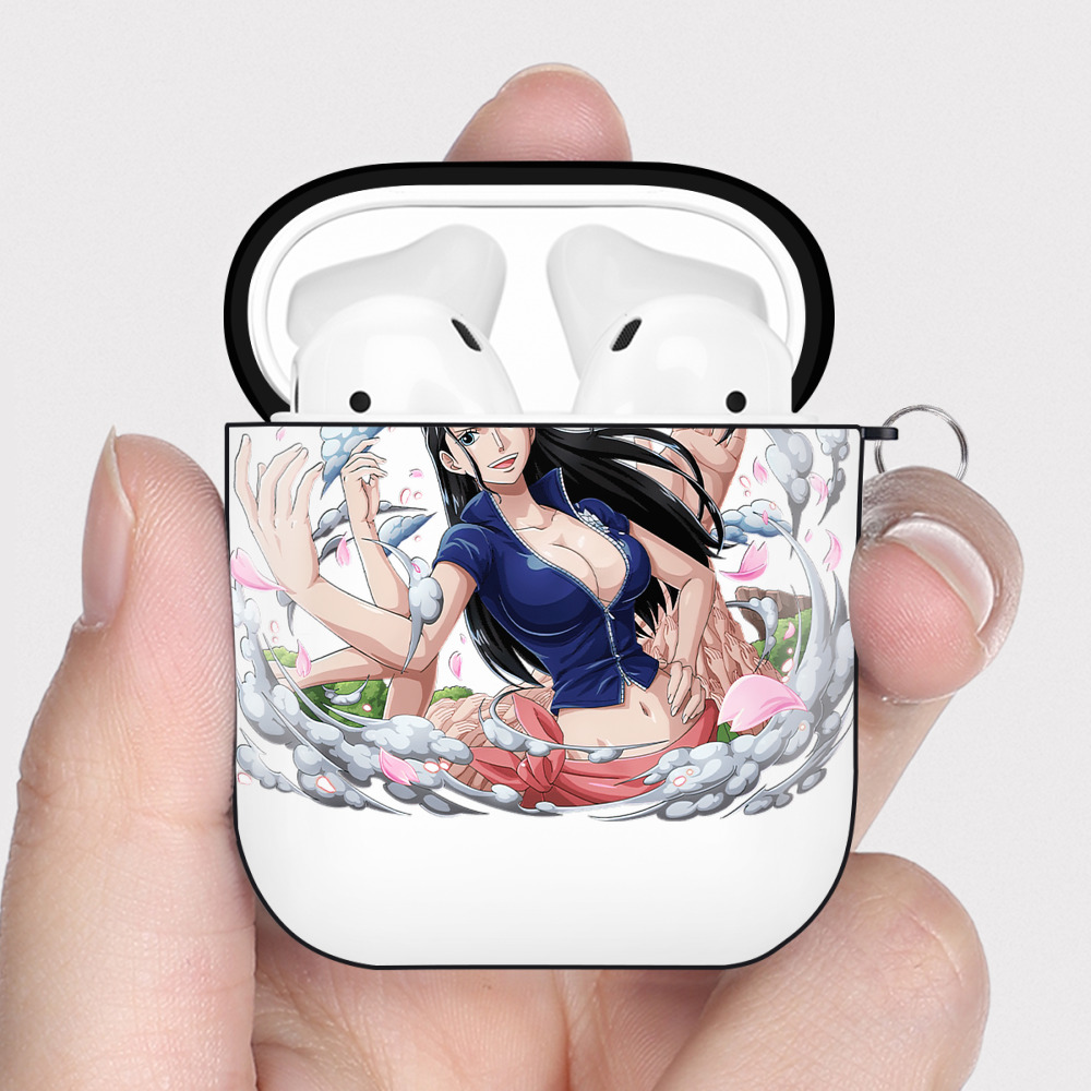 ワンピース ニコ・ロビン ONE PIECE Nico Robin AirPods 第2世代保護ケース ハードシェル ブラック 耐衝撃・防指紋・カラビナ付き