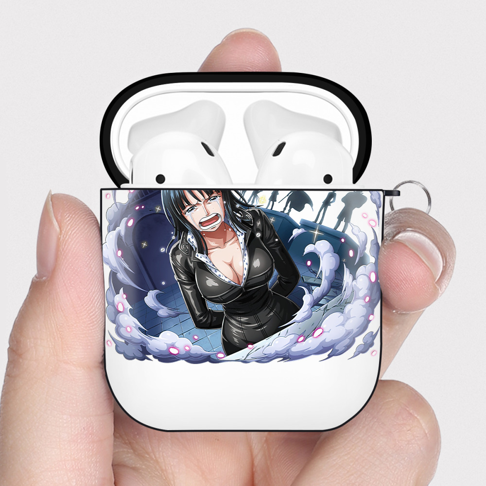 ワンピース ニコ・ロビン ONE PIECE Nico Robin AirPods 第2世代保護ケース ハードシェル ブラック 耐衝撃・防指紋・カラビナ付き