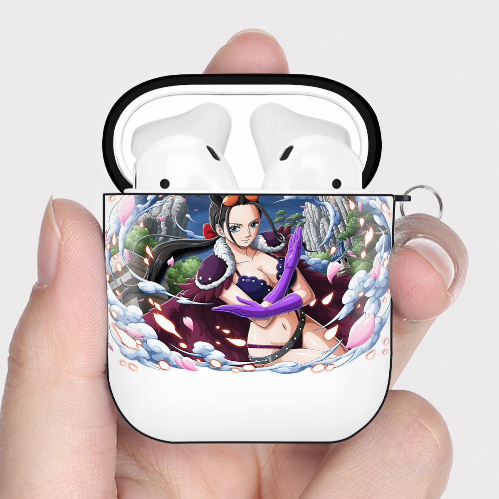ワンピース ニコ・ロビン ONE PIECE Nico Robin AirPods 第2世代保護ケース ハードシェル ブラック 耐衝撃・防指紋・カラビナ付き