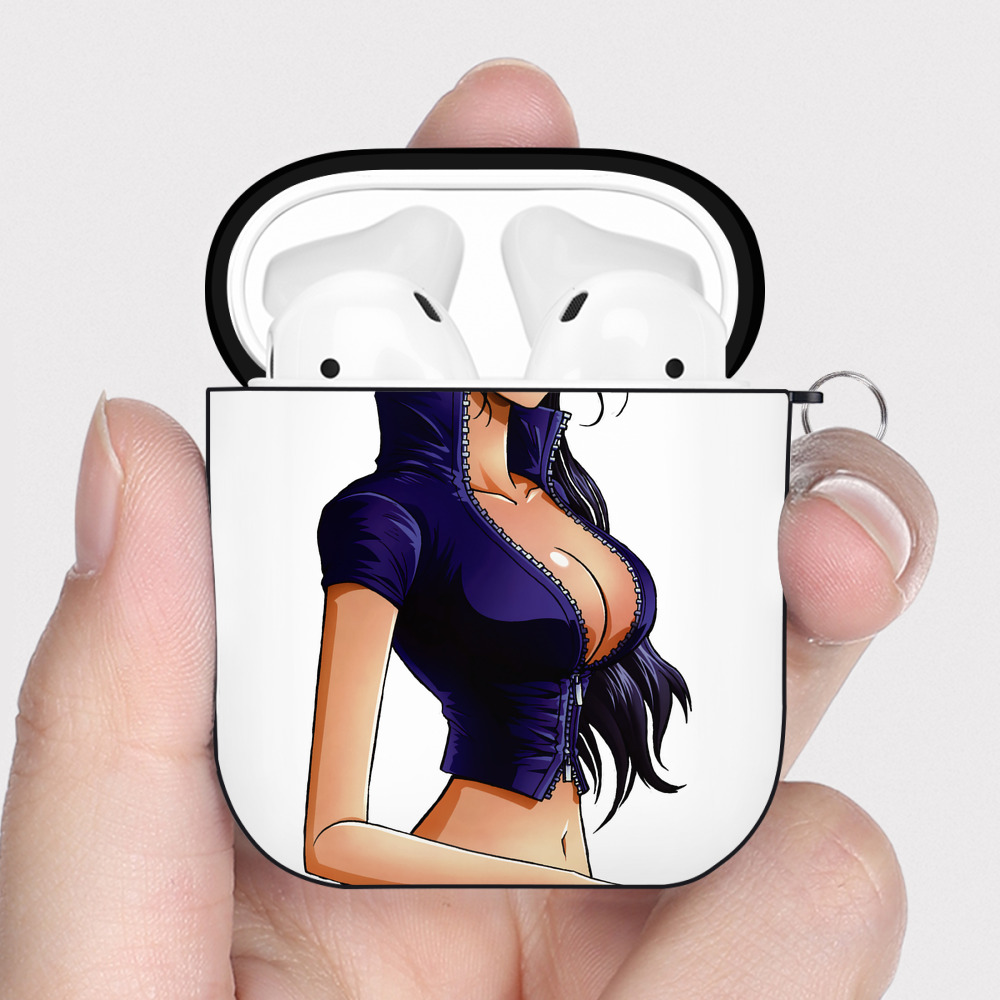 ワンピース ニコ・ロビン ONE PIECE Nico Robin AirPods 第2世代保護ケース ハードシェル ブラック 耐衝撃・防指紋・カラビナ付き