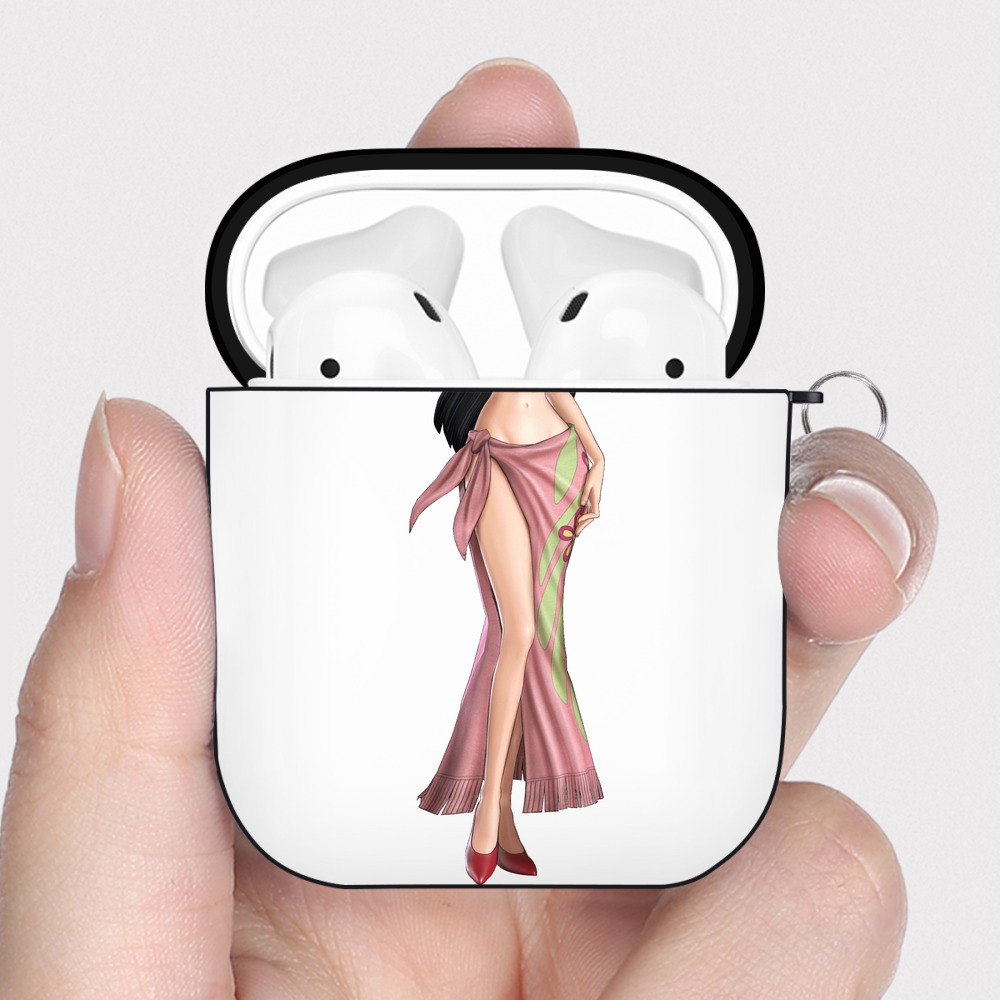ワンピース ニコ・ロビン ONE PIECE Nico Robin AirPods 第2世代保護ケース ハードシェル ブラック 耐衝撃・防指紋・カラビナ付き