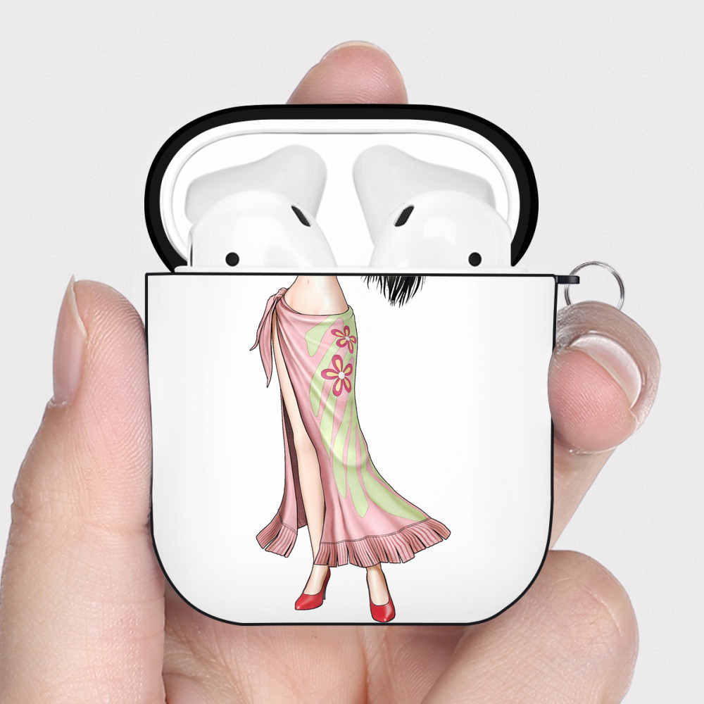 ワンピース ニコ・ロビン ONE PIECE Nico Robin AirPods 第2世代保護ケース ハードシェル ブラック 耐衝撃・防指紋・カラビナ付き