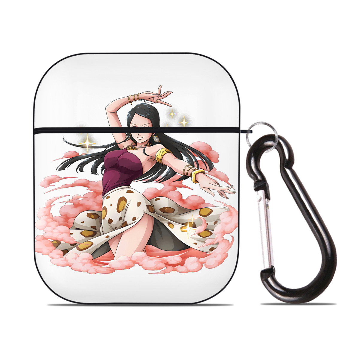 ワンピース ニコ・ロビン ONE PIECE Nico Robin AirPods 第2世代保護ケース ハードシェル ブラック 耐衝撃・防指紋・カラビナ付き