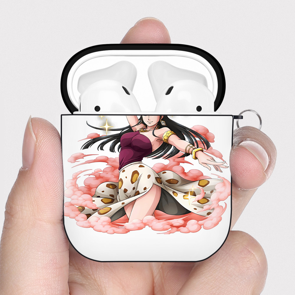 ワンピース ニコ・ロビン ONE PIECE Nico Robin AirPods 第2世代保護ケース ハードシェル ブラック 耐衝撃・防指紋・カラビナ付き