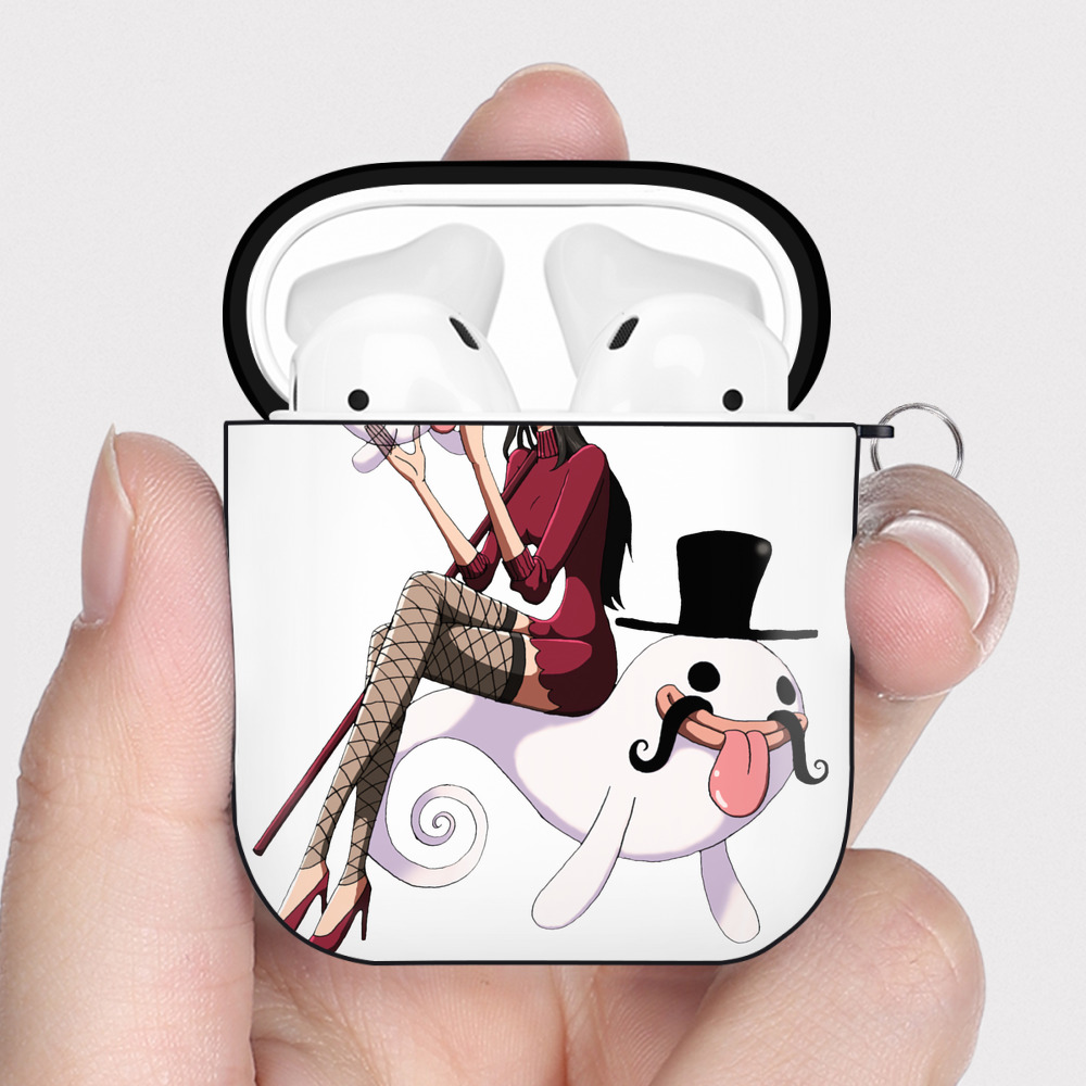 ワンピース ニコ・ロビン ONE PIECE Nico Robin AirPods 第2世代保護ケース ハードシェル ブラック 耐衝撃・防指紋・カラビナ付き
