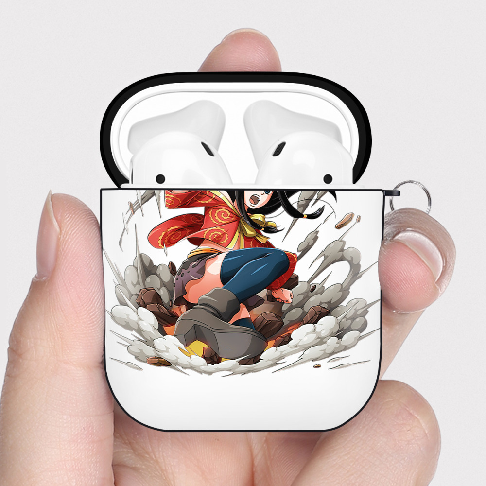 ワンピース ボア・ハンコック ONE PIECE Boa·Hancock AirPods 第2世代保護ケース ハードシェル ブラック 耐衝撃・防指紋・カラビナ付き