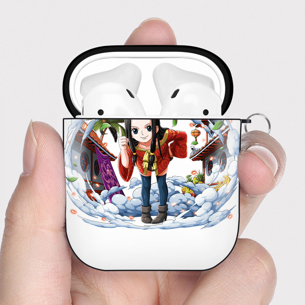 ワンピース ボア・ハンコック ONE PIECE Boa·Hancock AirPods 第2世代保護ケース ハードシェル ブラック 耐衝撃・防指紋・カラビナ付き
