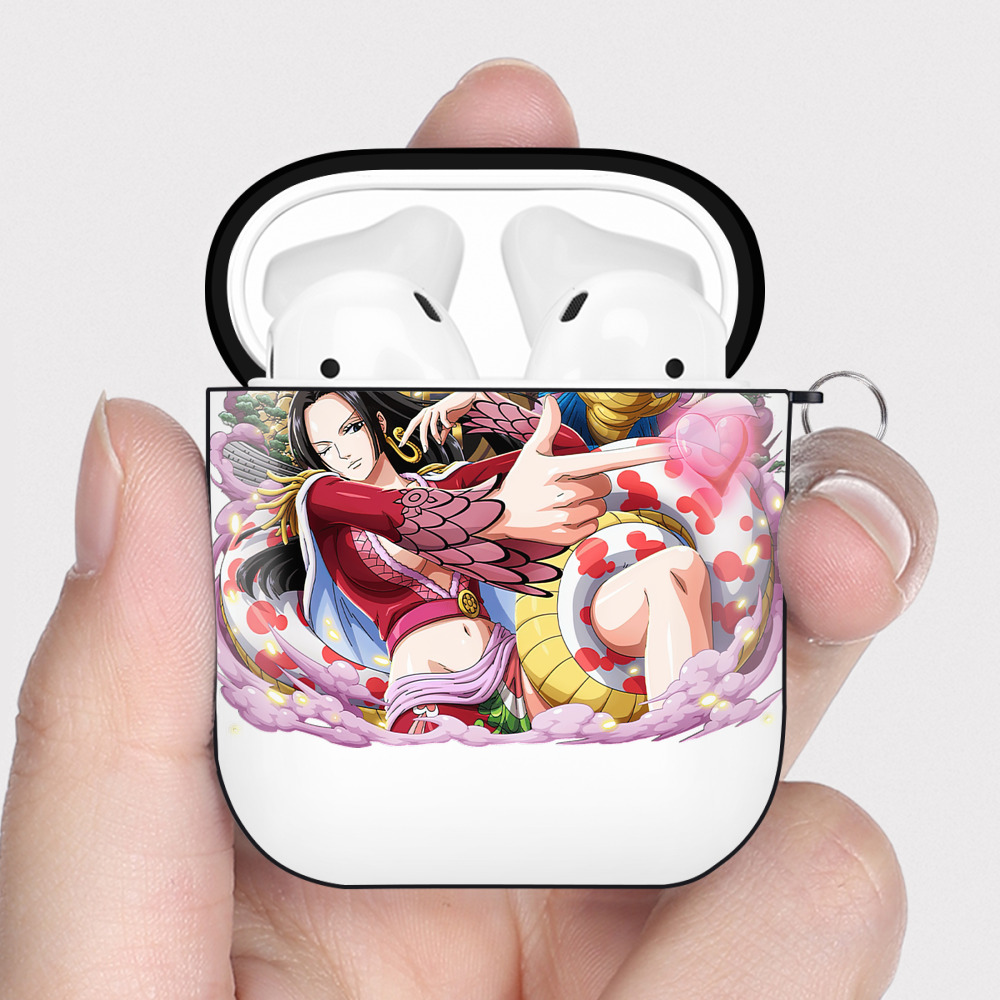 ワンピース ボア・ハンコック ONE PIECE Boa·Hancock AirPods 第2世代保護ケース ハードシェル ブラック 耐衝撃・防指紋・カラビナ付き