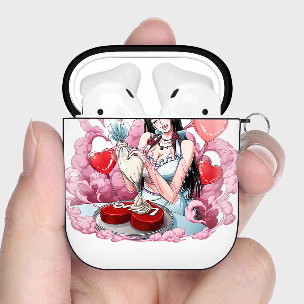 ワンピース ボア・ハンコック ONE PIECE Boa·Hancock AirPods 第2世代保護ケース ハードシェル ブラック 耐衝撃・防指紋・カラビナ付き