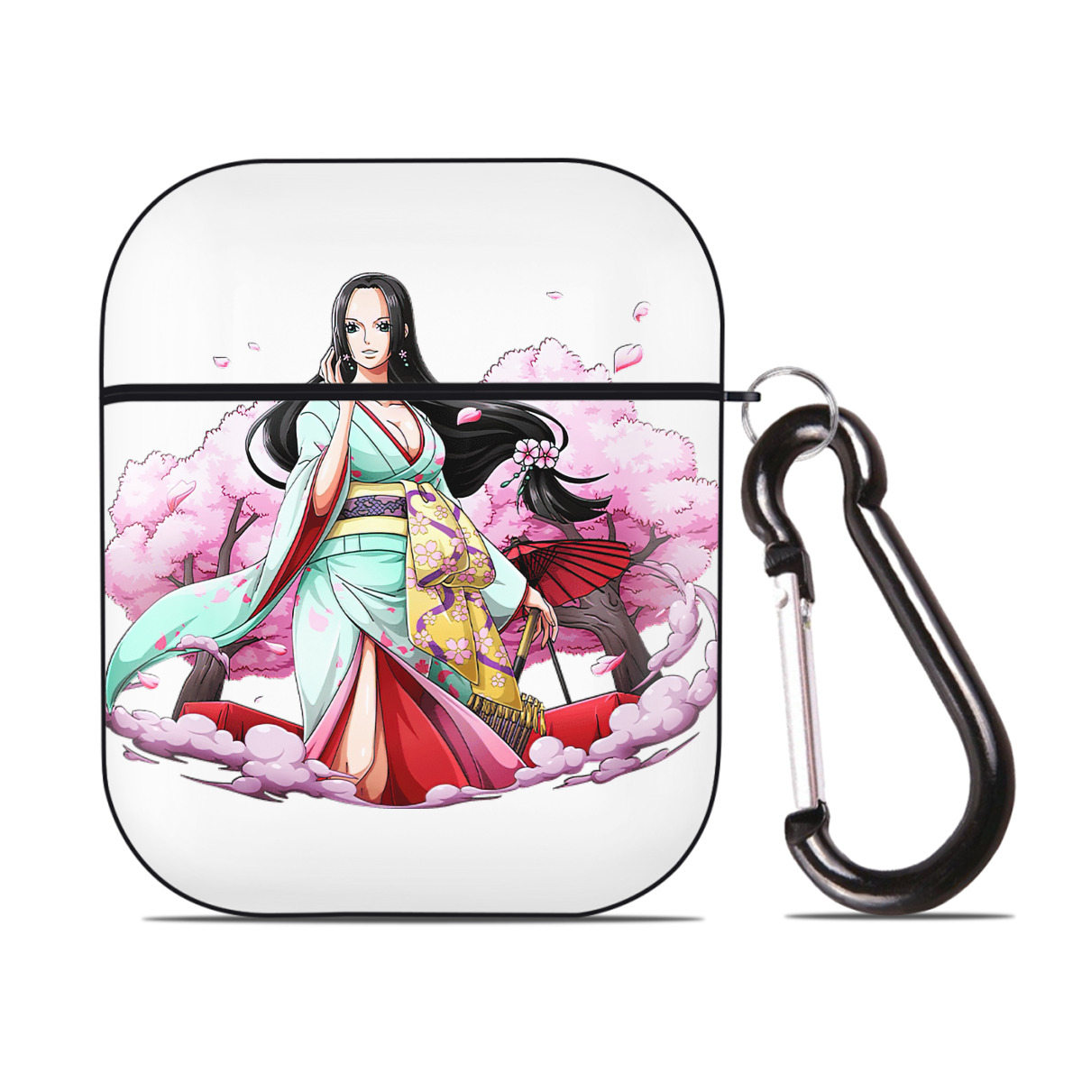ワンピース ボア・ハンコック ONE PIECE Boa·Hancock AirPods 第2世代保護ケース ハードシェル ブラック 耐衝撃・防指紋・カラビナ付き