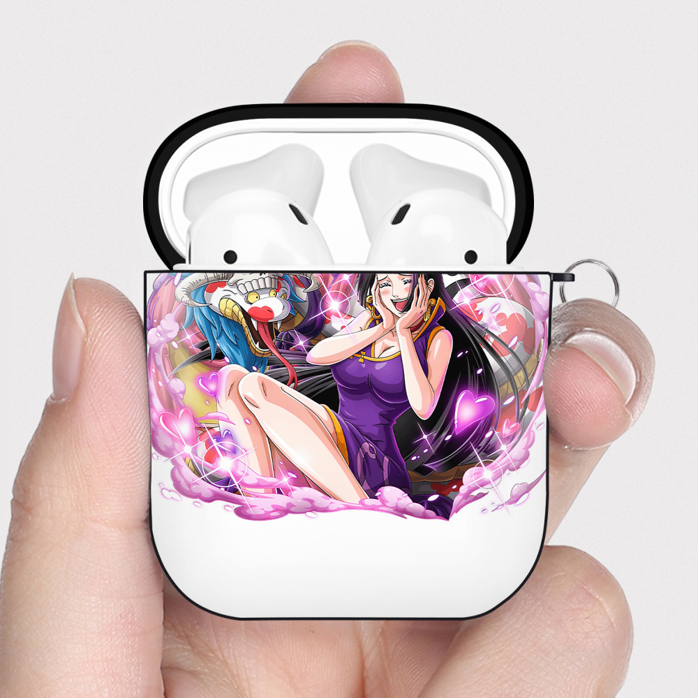 ワンピース ボア・ハンコック ONE PIECE Boa·Hancock AirPods 第2世代保護ケース ハードシェル ブラック 耐衝撃・防指紋・カラビナ付き