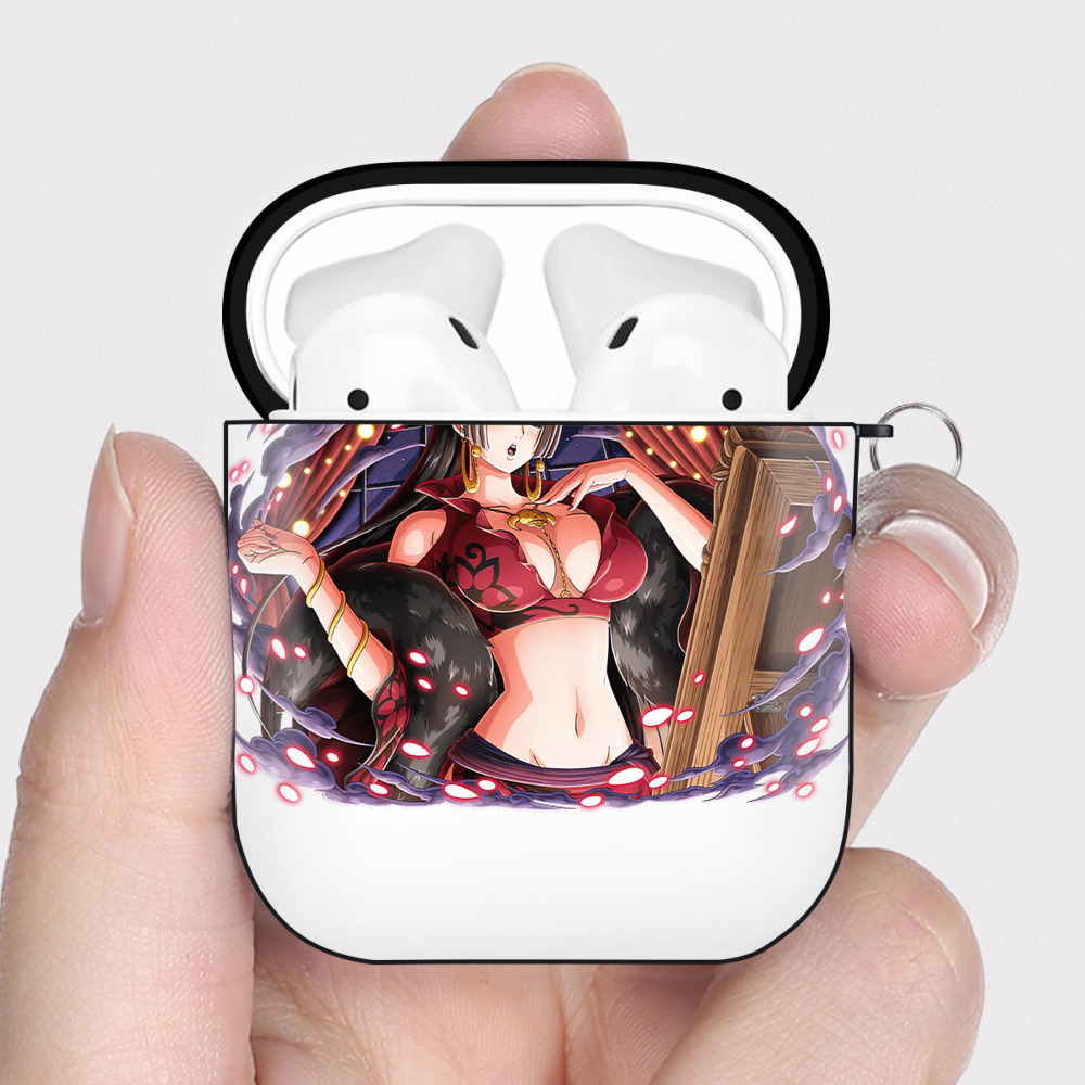 ワンピース ボア・ハンコック ONE PIECE Boa·Hancock AirPods 第2世代保護ケース ハードシェル ブラック 耐衝撃・防指紋・カラビナ付き