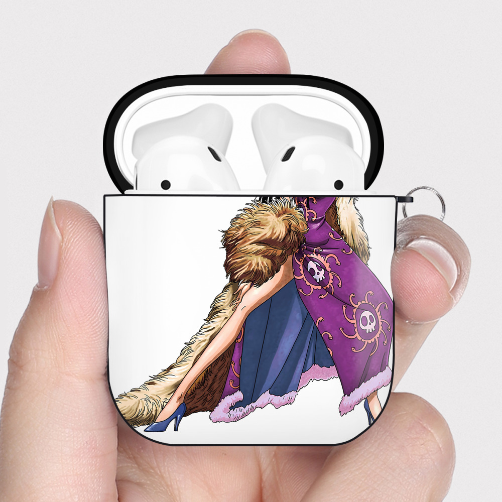 ワンピース ボア・ハンコック ONE PIECE Boa·Hancock AirPods 第2世代保護ケース ハードシェル ブラック 耐衝撃・防指紋・カラビナ付き