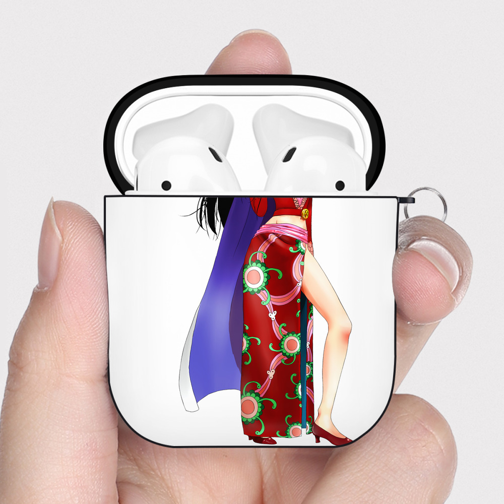 ワンピース ボア・ハンコック ONE PIECE Boa·Hancock AirPods 第2世代保護ケース ハードシェル ブラック 耐衝撃・防指紋・カラビナ付き