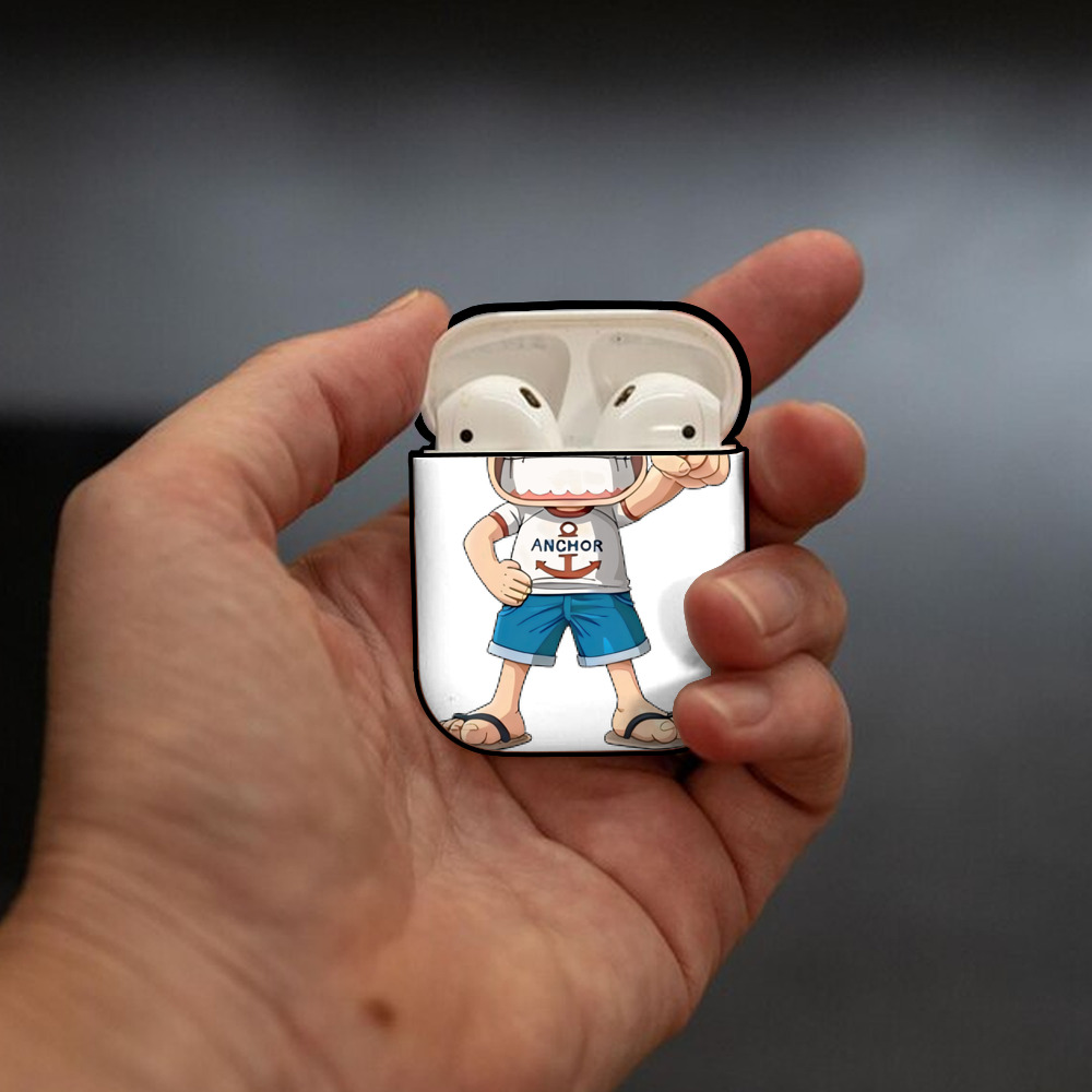 ワンピース モンキー・D・ルフィ ONE PIECE Monkey D. Luffy AirPods 第2世代保護ケース ハードシェル ブラック 耐衝撃・防指紋・カラビナ付き